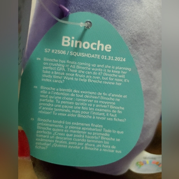 💜7" Binoche The Goth Deer Squishmallow 💜 - Picture 6 of 6